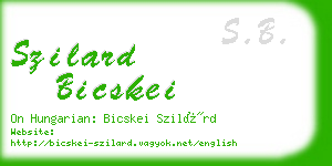 szilard bicskei business card